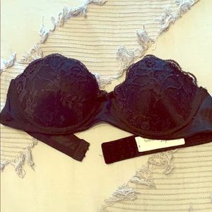 Strapless Black Bra 34A